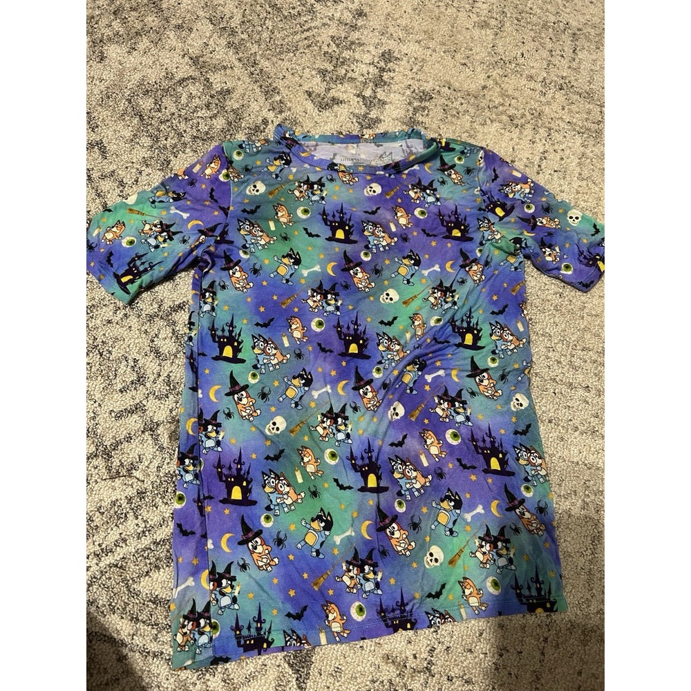 Little Snuggles Bluey Halloween Bamboo Shirt Size 10Y